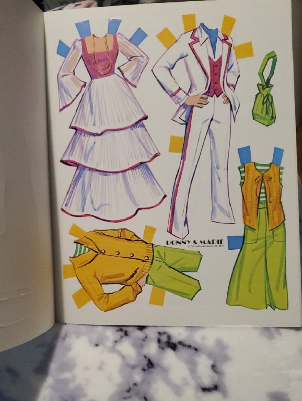 Donny & Marie Paper Dolls Vintage Style Blue Cover - Picture 5 of 6